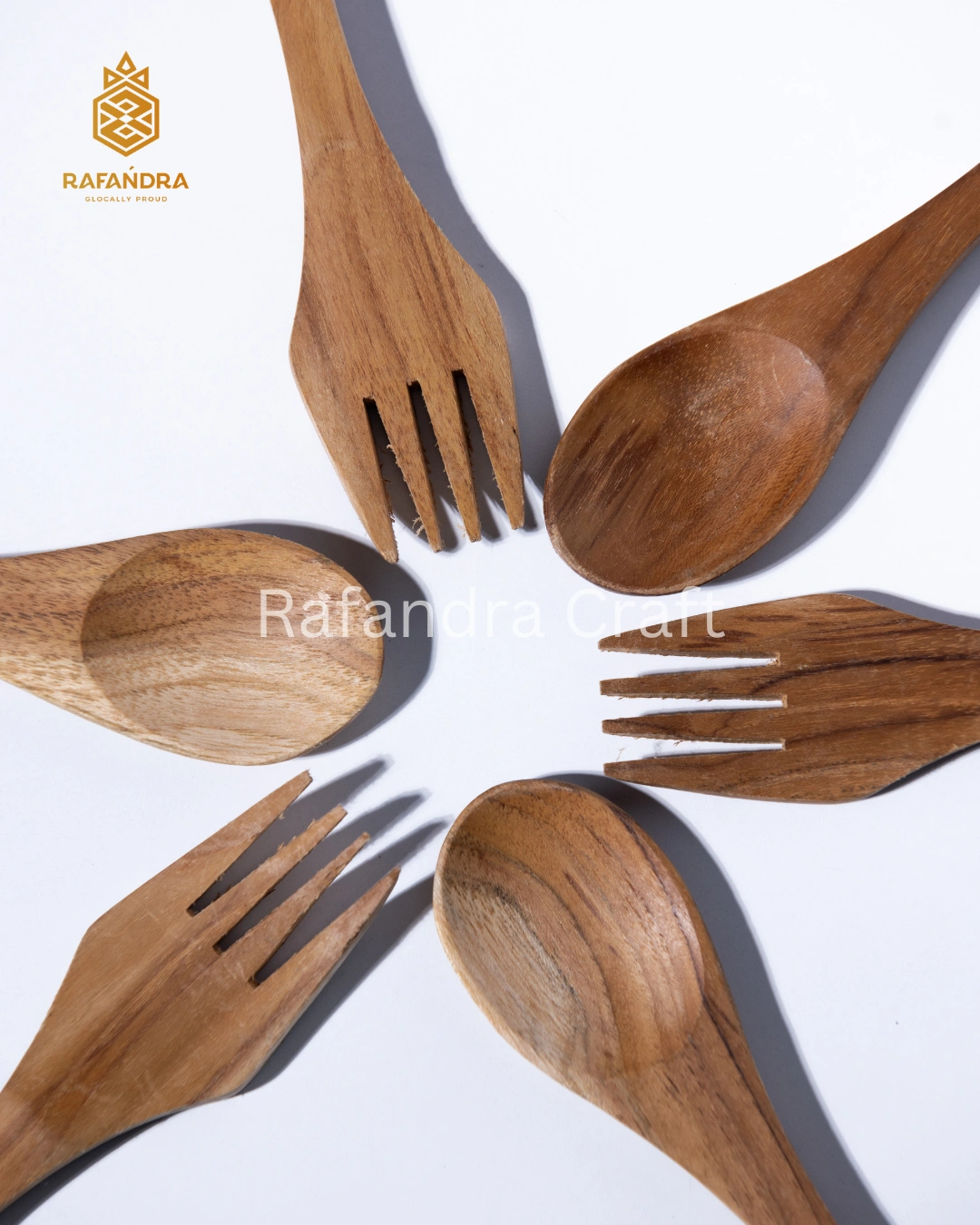Rafandra Teak Wooden Spoon Set (MK-SG2)